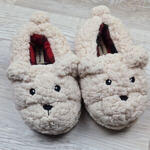 Toddler 9 10 Cozy Cream Bear Kids Slippers